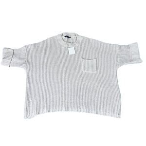 Davi & Dani Sweater NWT Sz XXL Tunic Longline Chunky Knit Pullover Cream
